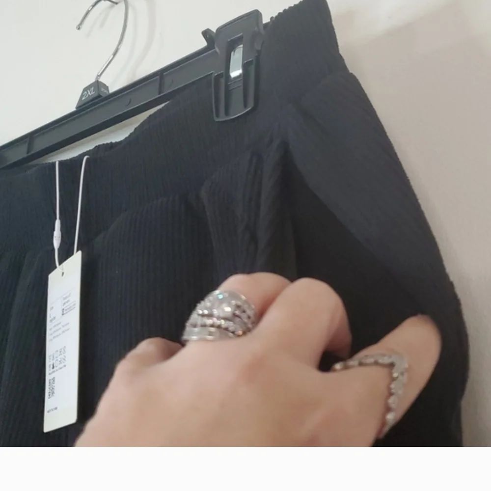 HALARA High Waisted Pocket Straight Leg Mop Corduroy Casual Pants - Picture 4 of 6